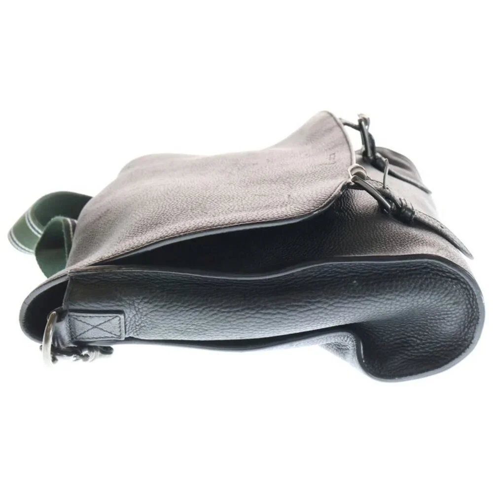 Gucci Leather Messenger Shoulder Bag Gunmetal Black - Picture 3 of 6